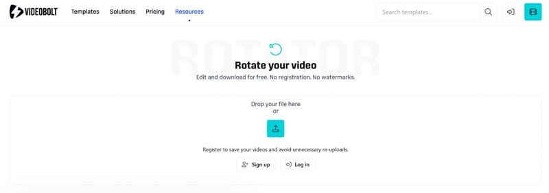 rotate video online on videobolt